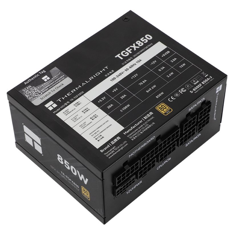 Thermalright TR-TGFX850 SFX รา - Sfx Modular Power Supply 850W Gold บทวิจารณ์และราคา
